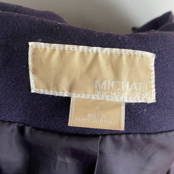 Michael by Michael Kors Hooded Wool Peacoat Double Breasted Plum Purple 4 - Picture 14 of 16